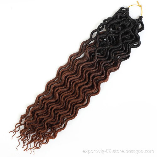 wholesale crotchet braid hair extension hair synthetic weaves ombre wigs for african curly faux locs crochet hair